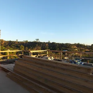 Pritzlaff Conservation Center Construction, looking southeast across deck 