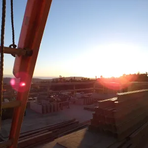 Pritzlaff Conservation Center Construction, looking southwest across deck 
