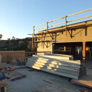 Pritzlaff Conservation Center Construction, looking northwest across deck 