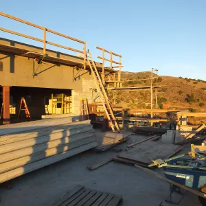Pritzlaff Conservation Center Construction, looking northeast across deck 