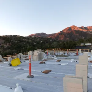 Pritzlaff Conservation Center Construction, looking northwest across roof 