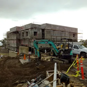 Pritzlaff Conservation Center Construction, exterior looking southwest