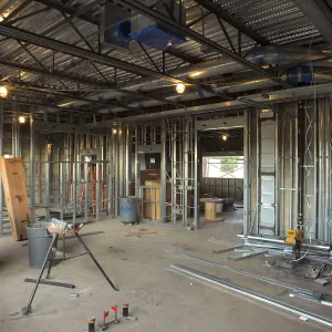 Pritzlaff Conservation Center Construction, looking northeast across dry lab area