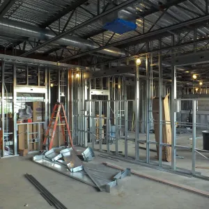 Pritzlaff Conservation Center Construction, looking southeast across wet lab area
