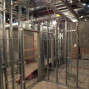 Pritzlaff Conservation Center Construction, looking northeast across IT closet