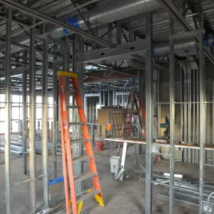 Pritzlaff Conservation Center Construction, looking northeast across Administrative office area