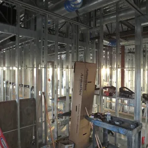 Pritzlaff Conservation Center Construction, looking southwest across Conference/Training area