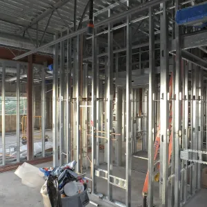 Pritzlaff Conservation Center Construction, looking northwest across Conference/Training area