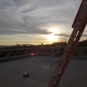 Pritzlaff Conservation Center Construction, looking southwest across deck