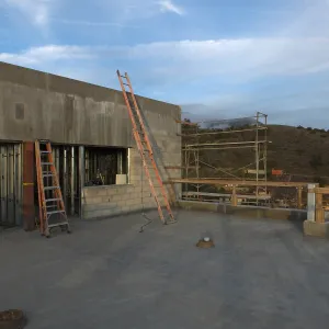 Pritzlaff Conservation Center Construction, looking northeast across deck