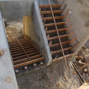 Pritzlaff Conservation Center Construction, sothwes exterior stairs
