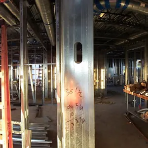 Pritzlaff Conservation Center Construction, panorama of south side of second floor