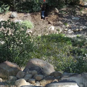 Power and data conduit being installed in the Arroyo Section