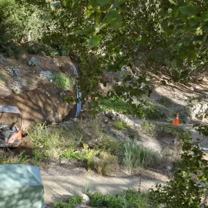 Power and data conduit being installed in the Arroyo Section