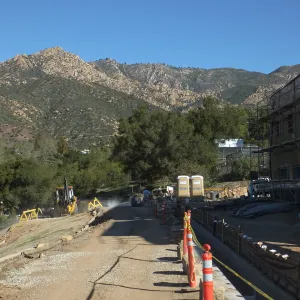 Future location of two Island Oaks, flanking the entrance to the new Island Section at the Pritzlaff Conservation Center