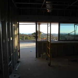View of Channel Islands from inside Pritzlaff Conservation Center second floor conference room