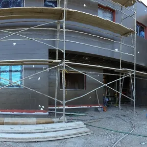 Pritzlaff Conservation Center Construction, panorama of east side