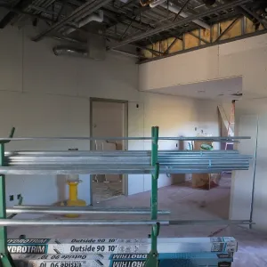 Pritzlaff Conservation Center Construction, looking northwest across first floor common area