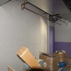Pritzlaff Conservation Center Construction, looking northeast across first floor common area