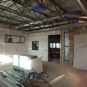 Pritzlaff Conservation Center Construction, looking northeast across dry lab area