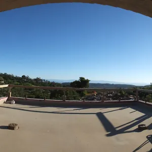 Pritzlaff Conservation Center Construction, panorama from south deck doorway