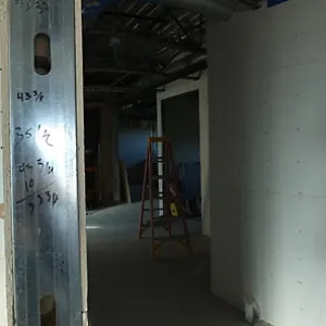 Pritzlaff Conservation Center Construction, panorama of south side of second floor