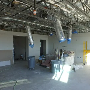 Pritzlaff Conservation Center Construction, Exhibit Room, looking northeast