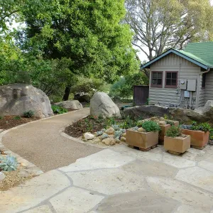 Home Demonstration Garden Renovation, view 3, north side of Cottage