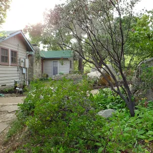 Home Demonstration Garden Renovation, view 8, north of Cottage, looking west