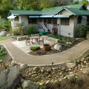 Home Demonstration Garden Renovation, view 15, looking towards southeast corner of Cottage