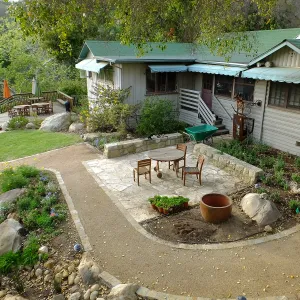 Home Demonstration Garden Renovation, view 16, looking towards southeast corner of Cottage