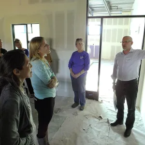 Pritzlaff Conservation Center construction, staff tour