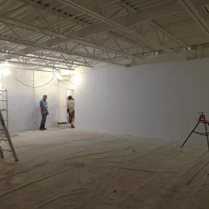 Pritzlaff Conservation Center Construction, looking southwest across Herbarium area, staff tour