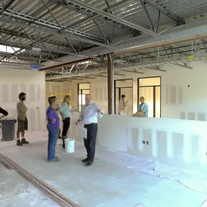 Pritzlaff Conservation Center construction, staff tour