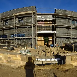 Pritzlaff Conservation Center Construction, panorama of west face