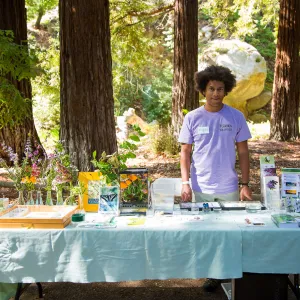 2016 Santa Barbara Beer Garden Event, Education Table in the Redwoods