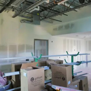 Pritzlaff Conservation Center Construction, looking northwest across first floor common area