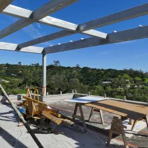 Pritzlaff Conservation Center Construction, looking southeast across deck