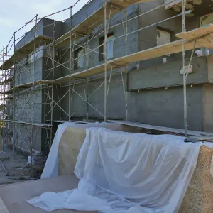 Pritzlaff Conservation Center Construction, looking south across east face