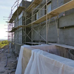 Pritzlaff Conservation Center Construction, looking south across east face