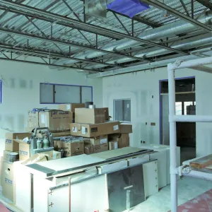 Pritzlaff Conservation Center Construction, looking northeast across dry lab area