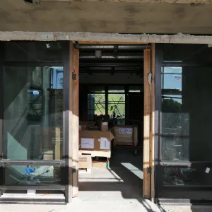 Pritzlaff Conservation Center Construction, main entrance looking east