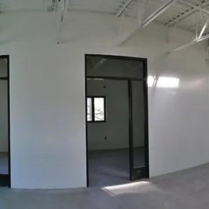 Pritzlaff Conservation Center Construction, panorama of Administrative Bullpen