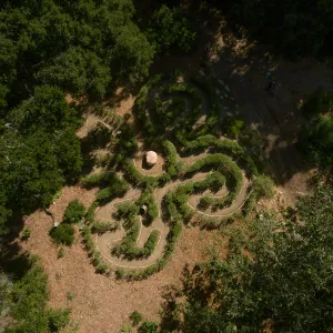 Aerial view of Centennial Maze