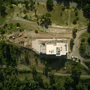 Pritzlaff Conservation Center Construction, aerial view