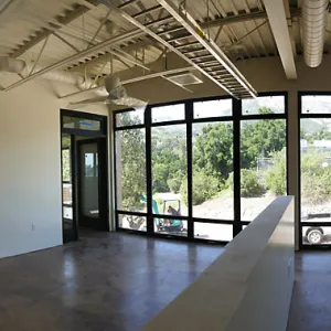 Pritzlaff Conservation Center Construction, panorama of Administrative Bullpen