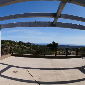 Pritzlaff Conservation Center Construction, panorama from south deck doorway