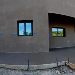Pritzlaff Conservation Center Construction, panorama of east side