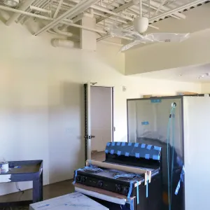Pritzlaff Conservation Center Construction, looking northwest across first floor common area