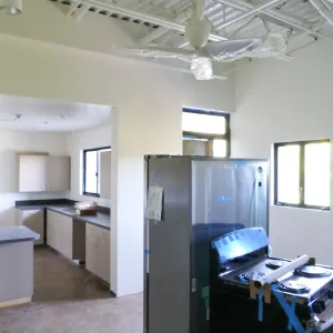 Pritzlaff Conservation Center Construction, Looking northeast across kitchen/breakroom